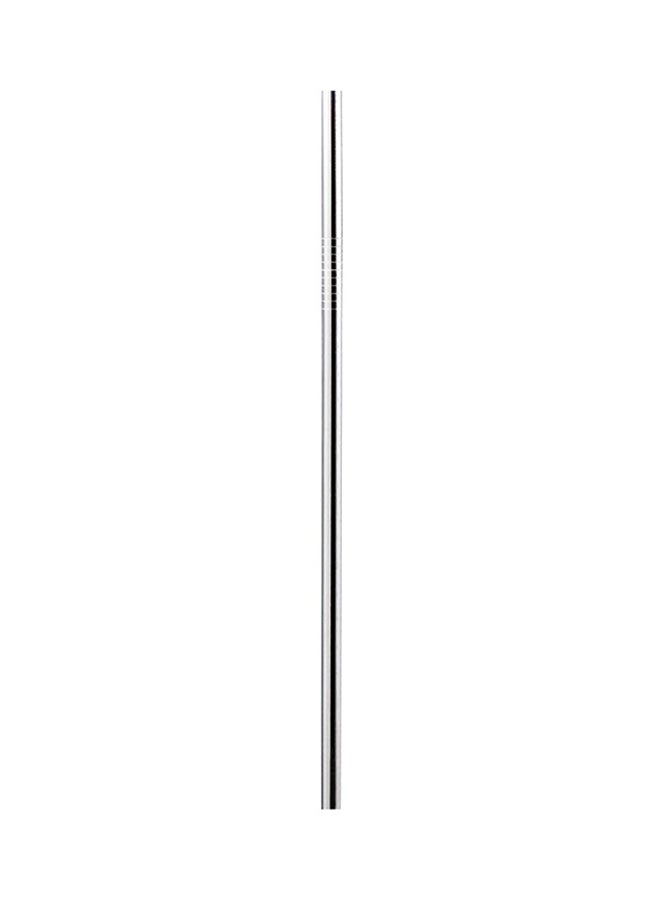 10-Piece Stainless Steel Drinking Straw Set Silver 26.7x0.6centimeter - Image 2